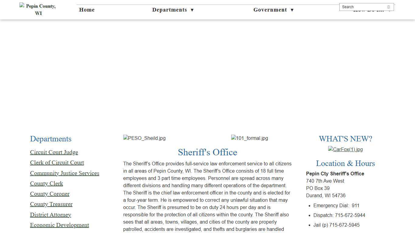 Sheriff's Office - Pepin County, WI
