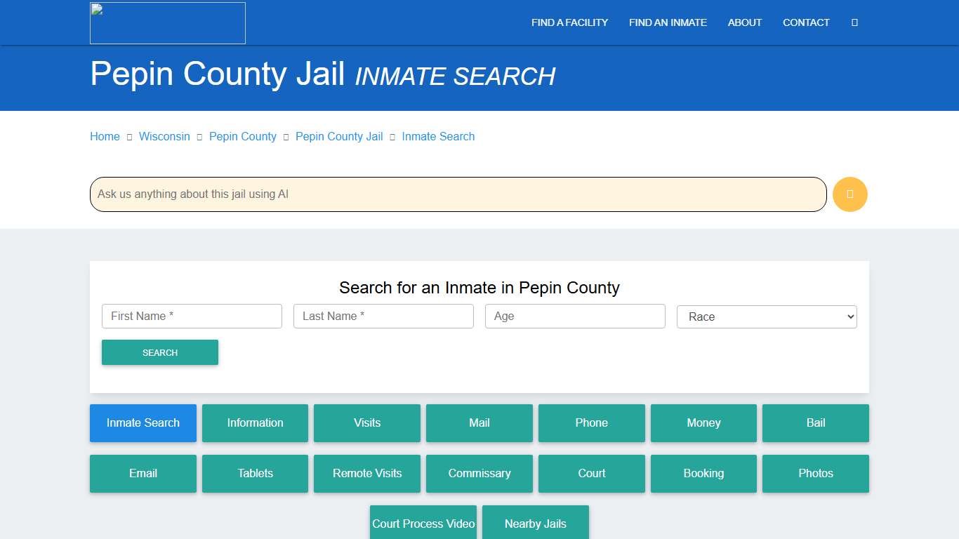 Pepin County Inmate Search & Roster Find Inmates WI